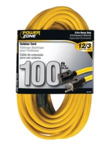 CORD EXTENSION 100' 12/3 125V 13A YELLOW - Cords